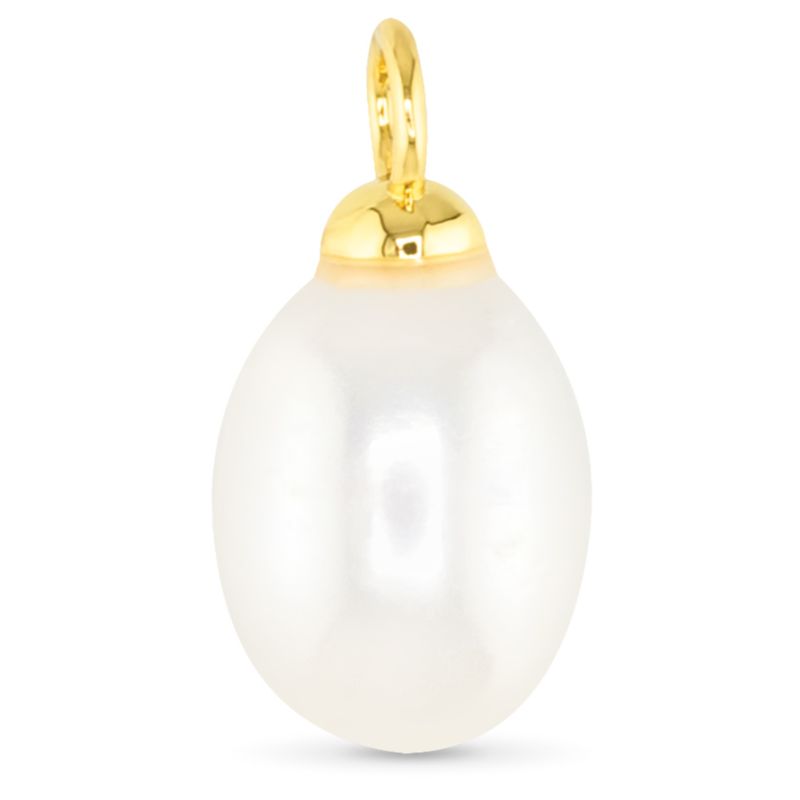 Pearl Drop Charm Gold